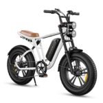 ENGWE M20 Bicicleta Eléctrica Fatbike 20" – 250W, 48V 13Ah, 75km, Suspensión Total, Tektro 160mm, 7V, Blanco