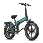 ENGWE Engine Pro 2.0 Bicicleta Eléctrica Plegable Fatbike 20" – 250W 75Nm, 16Ah 768Wh 110km, Hidráulicos, Suspensión Total, Verde