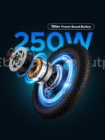 ENGWE L20 Boost Bicicleta Eléctrica Fatbike Step-Through 20" Azul – 250W 75Nm, 48V 13Ah, 126km, Cesta, 7V - Imagen 6