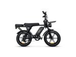 OUXI V8 Bicicleta Eléctrica Fatbike 20" – 250W 60Nm, 48V 15Ah 60km, Frenos Hidráulicos, Bluetooth, Portaequipajes, Negro