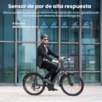 Touroll Urbano 3 Bicicleta Eléctrica Urbana – Motor Central 250W 70Nm, 13Ah 120km, Frenos Hidráulicos, Shimano 7V, Gris - Imagen 7