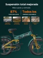 ENGWE Engine Pro 2.0 Bicicleta Eléctrica Plegable Fatbike 20" – 250W 75Nm, 16Ah 768Wh 110km, Hidráulicos, Suspensión Total, Verde - Imagen 4