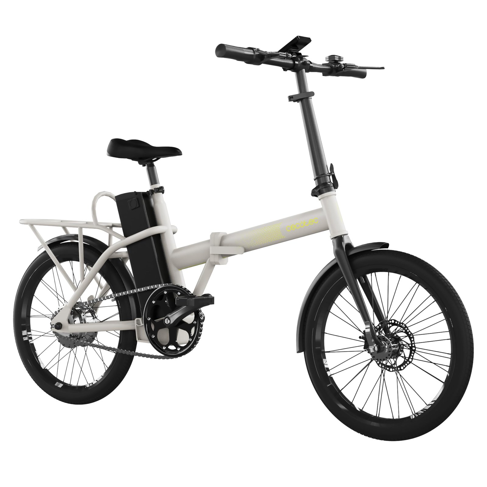 71K7ilZNceL Cecotec Flexy Bicicleta Eléctrica Plegable 20" – 250W, 36V 7.5Ah 270Wh, 35km, Doble Freno Disco, Display 3 Niveles, Gris - Imagen 1