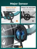 ENGWE L20 Boost Bicicleta Eléctrica Fatbike Step-Through 20" – 250W 75Nm, 48V 13Ah, 126km, 7V, Cesta, Negro - Imagen 6