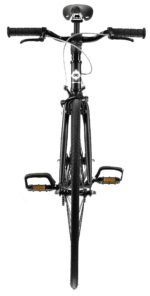 FabricBike Original Fixed Gear 28" – Cuadro Acero Hi-Ten 10.45kg, Flip-Flop, Llantas Aluminio 43mm, Negro Mate Talla M - Imagen 4