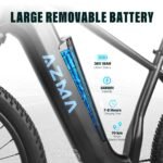 Powerme Bicicleta Eléctrica MTB 27,5" – 250W, 36V 18Ah 648Wh, 8 Velocidades, Frenos Hidráulicos, Suspensión 100mm, Negro - Imagen 6
