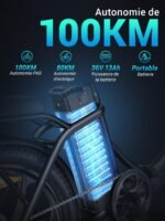 HillMiles MilePort 1 Bicicleta Eléctrica Plegable Fatbike 20" Verde – 250W, 36V 13Ah, 100km, Doble Suspensión, 7V - Imagen 8