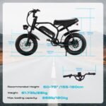 VDL Bicicleta Eléctrica Fatbike 16" – 250W, 36V 13Ah, 60km Autonomía, Frenos Disco, Pantalla LED, Adolescentes y Adultos - Imagen 2