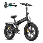 ENGWE EP-2 Boost Bicicleta Eléctrica Plegable Fatbike 20" – 250W, 48V 13Ah, 100km, Sensor Par, Frenos 180mm, 7V, Negro