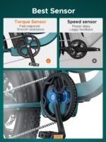 ENGWE L20 Boost Bicicleta Eléctrica Fatbike Step-Through 20" Azul – 250W 75Nm, 48V 13Ah, 126km, Cesta, 7V - Imagen 7