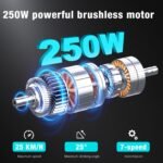 COLORWAY BK15 Bicicleta Eléctrica MTB 26" – 250W, 36V 15Ah, 100km, IP54, Suspensión Bloqueable, 7V, Negro Naranja - Imagen 7