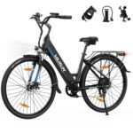 VARUN Bicicleta Eléctrica Trekking 28" – 250W, 48V 499Wh, 100km Autonomía, 7 Velocidades, Certificación StVZO, Negro