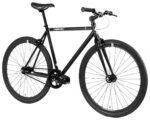 FabricBike Original Fixed Gear 28" – Cuadro Acero Hi-Ten 10.45kg, Flip-Flop, Llantas Aluminio 43mm, Negro Mate Talla M - Imagen 9