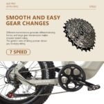 CEAYA A20 Pro Bicicleta Eléctrica Plegable Fatbike 20" – 250W 75Nm, 48V 20Ah 960Wh, 100km, Frenos Hidráulicos, Gris - Imagen 3