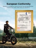 ENGWE Engine X Bicicleta Eléctrica Plegable Fatbike 20" – 250W, 48V 13Ah, 120km, Suspensión Completa, 7V, Aluminio 6061, Blanco - Imagen 7