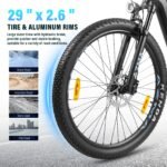 Powerme Bicicleta Eléctrica MTB 27,5" – 250W, 36V 18Ah 648Wh, 8 Velocidades, Frenos Hidráulicos, Suspensión 100mm, Negro - Imagen 5