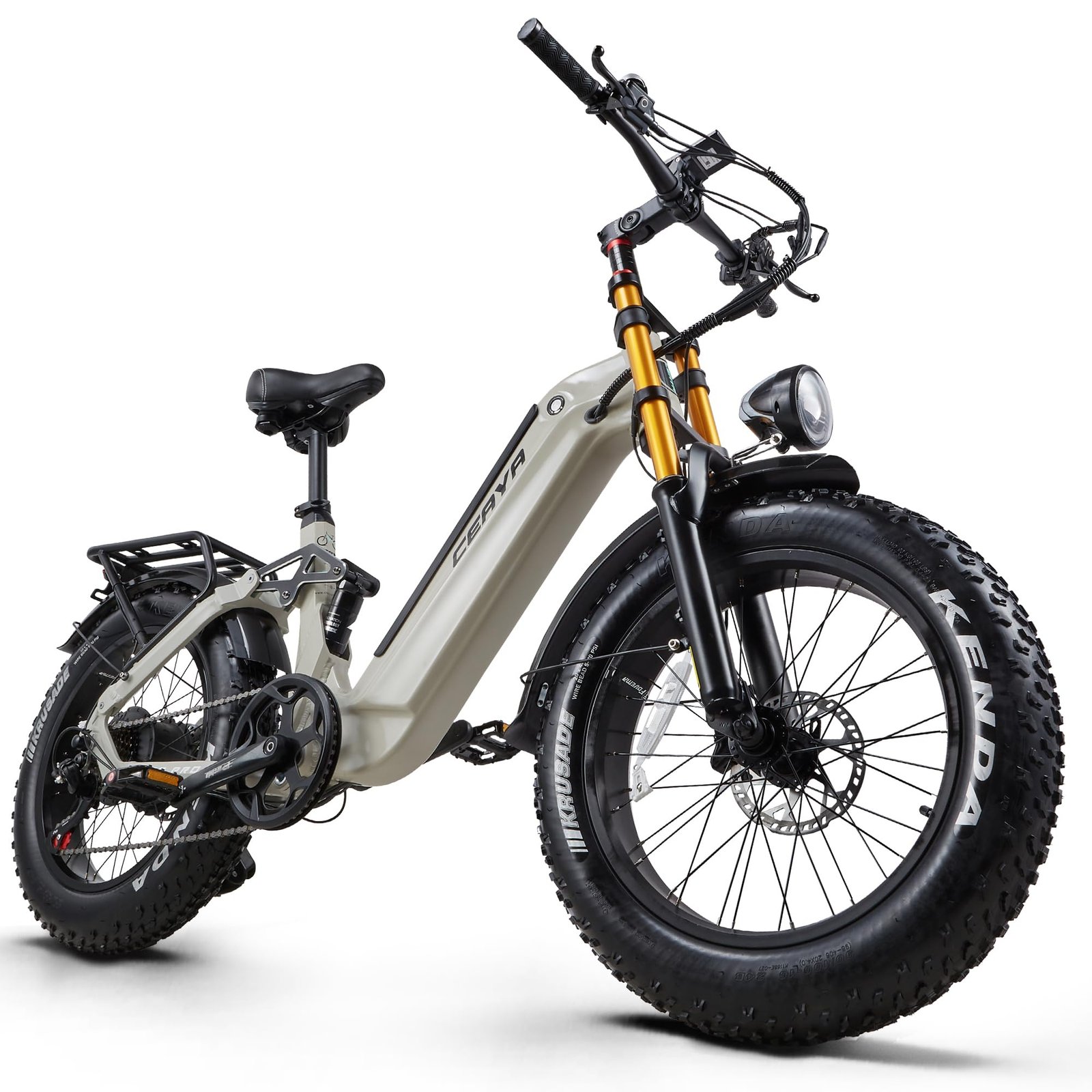 81PR4GMwN2L CEAYA A20 Pro Bicicleta Eléctrica Plegable Fatbike 20" – 250W 75Nm, 48V 20Ah 960Wh, 100km, Frenos Hidráulicos, Gris - Imagen 1