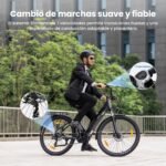 Touroll Urbano 3 Bicicleta Eléctrica Urbana – Motor Central 250W 70Nm, 13Ah 120km, Frenos Hidráulicos, Shimano 7V, Gris - Imagen 4