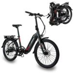Flebi Swan Bicicleta Eléctrica Plegable 24" – 250W, 10.4Ah 70km, Frenos Hidráulicos, Schwalbe, 7V, 130kg, Gris