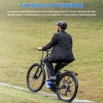 Touroll Urbano 3 Bicicleta Eléctrica Urbana – Motor Central 250W 70Nm, 13Ah 120km, Frenos Hidráulicos, Shimano 7V, Gris - Imagen 8